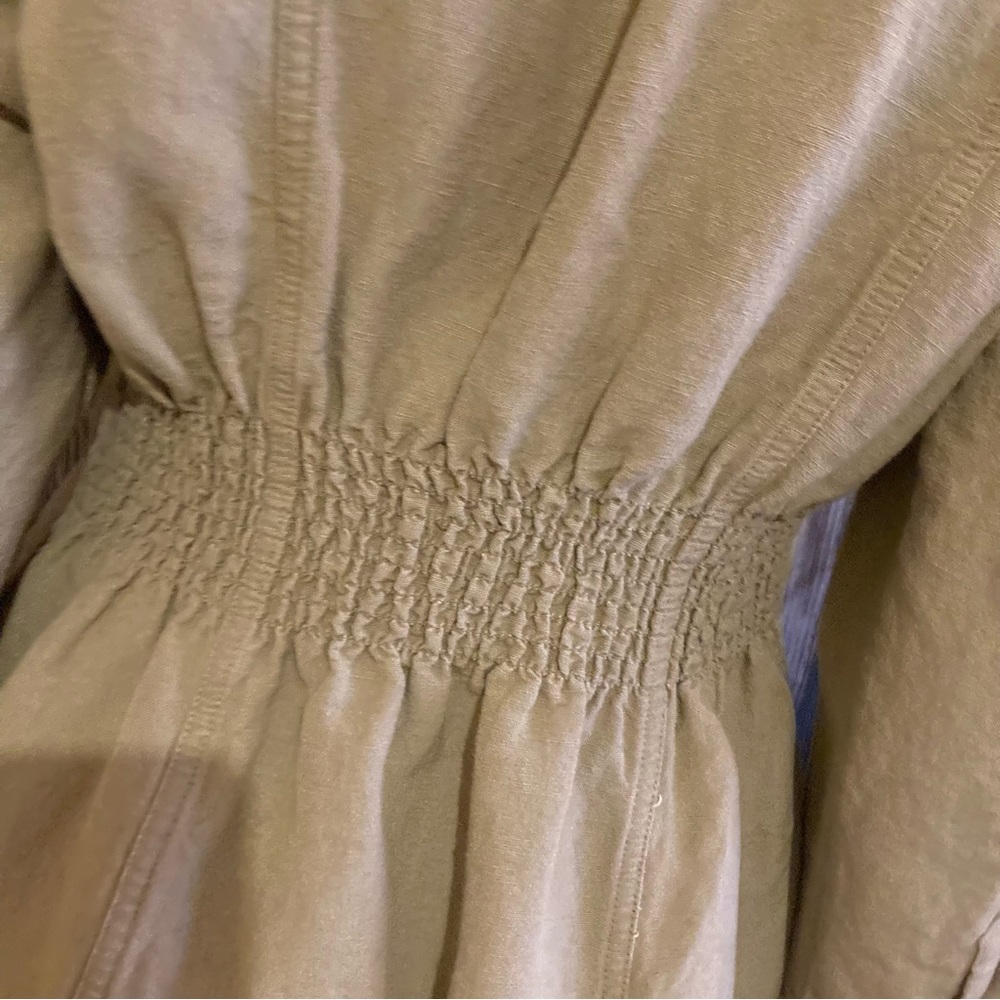 Soft Surroundings Khaki Button Down Mini Dress - Picture 11 of 12